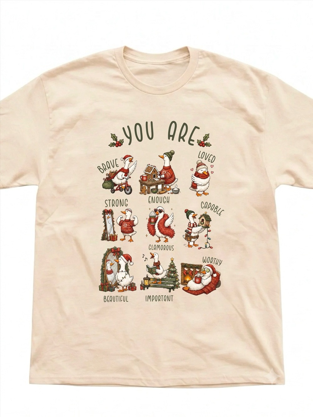 You Are Loved Brave Goose Winter Sand Graphic Tee